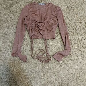 Adika cropped ruched long sleeve size xs
